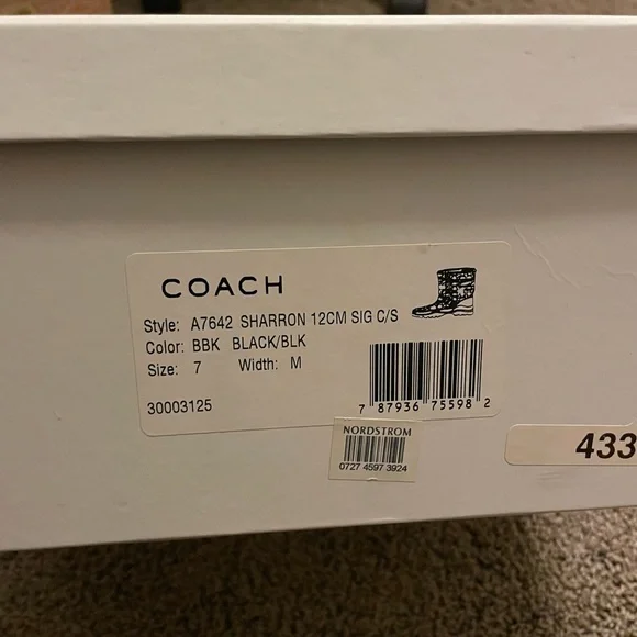 Coach Black Patterned Boots - Picture 5 of 5